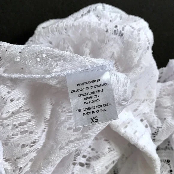 ❌SOLD❌ Miken Swim NWOT Sheer Crochet Swim Coverup Flare Pant Women XS - Picture 10 of 12